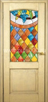 Стальная дверь с витражом МДФ PLS-3, цена 60 300  руб.