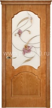 Входная дверь с витражом МДФ PLS-13, цена 48 300  руб.
